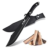 Golden Bird Outdoor-Messer Scharf Full Tang D2 Stahl, Jagdmesser groß mit 26.5cm Fixed-Klinge,...