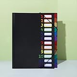 Fächermappe A4, Dokumentenmappe A4, Tragbar Fächermappe mit 12 Fächern, Mappen Ordnersystem PP...