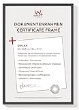 walther design Bilderrahmen schwarz 21 x 29,7 cm (DIN A4) New Lifestyle Kunststoffrahmen KV130B