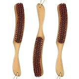 3 Stück Wood Kleiderbürste, Rosshaar-Fusselbürste Wildschweinborsten-Fusselbürste für Anzüge,...