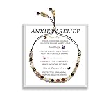 Heilsteine Armband Damen mit Tigerauge, Amethyst, Rosenquarz & Turmalin, Chakra Armband aus...