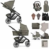 ABC Design 3 in 1 Kinderwagen Starter Set Salsa 4 Air – Kombikinderwagen für Neugeborene & Babys...