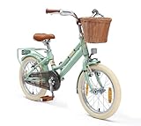 BIKESTAR Alu Kinderfahrrad ab 4 Jahre | 16 Zoll City Retro Bike mit Korb und V-Bremse, Hollandrad |...