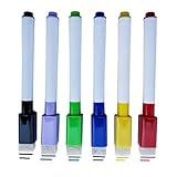 DOITOOL 6 Stück Magnetische Abwischbare Marker Lebhaften Farben Niedriger Geruch Mini Format für...