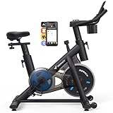 MERACH Heimtrainer Fahrrad, Leises Hometrainer Fahrrad mit Verbessertem LCD-Monitor, Spinning Bike...