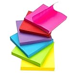 Agoer 600 Stück Haftnotizen 76x76mm, Notizzettel Bunt Selbstklebende Klebezettel, Sticky Notes zum...