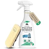 Emma Grün® Polsterreiniger für Sofa, Couch & Autositze 1x500ml [inkl. Polsterbürste] -...