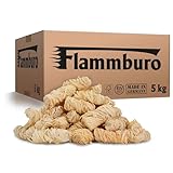 FLAMMBURO (5kg = ca. 400 Stück) Anzündwolle für Kamin, Ofen und Grill – Ökologischer...