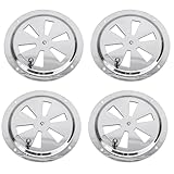 PRIOstahl Lüftungsrosette mit Lüftungsschieber Kiemenlüfter Lüftungsgitter Lüftungsblech - 4 x...