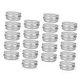 CALLARON 30Stücke Aluminium Kosmetikboxen Runde Dosen Mit Schraubdeckel Für Cremes Lippenbalsame...