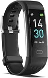 Septoui Fitness-Tracker Pulsuhr Blutdruck SpO2 Fitnessuhr IP68 Wasserdicht, 16 Sportmodi...