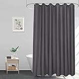 EurCross Dunkelgrau Waschbar Duschvorhang 180 x 200, Wasserdicht Dusch Vorhang für Badewanne und...