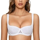 DOBREVA Damen Push Up BH Dirndl Bügel Balconette Spitzen BH Sexy Leicht Gepolstert Große Größen...