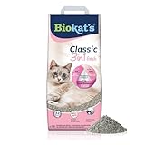 Biokat's Classic fresh 3in1 mit Babypuder-Duft - Klumpende Katzenstreu mit 3 unterschiedlichen...