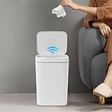 JDBDU Mülleimer Büro, 16 Liter Automatischer Mülleimer mit Sensor Mülleimer Automatischer...