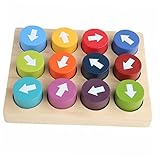 SUPVOX Farbenfrohes Holzspielzeug für Pädagogisches Matching Spiel Kognitiven Fähigkeiten Hand...