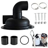 Zyklonabscheider, Staubzyklonabdeckung mit Winkelstück 197 mm, schwarze Abscheiderabdeckung,...