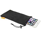 wortek Universal Handytasche Nylon Mesh 18,5 x 9cm Handy Tasche Handysocke für gängige Smartphone...