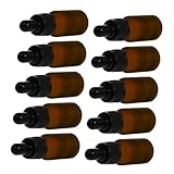 CATIEBYE 10 Stück Teiliges Braunglas Pipettenflaschen Aromatherapie Fläschchen mit Tropfer...