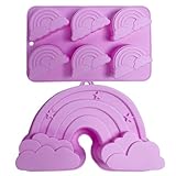 Goldyida 2 Stück Regenbogen Kuchenform Silikonformen Backform für Kindergeburtstag Rainbow Torte...