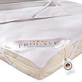 PROCAVE Molton-Matratzenschoner in weiß, Matratzen-Auflage aus 100% Baumwolle, hochwertige...