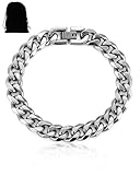 KGDUYC Armkette Herren Edelstahl, Schwer Glieder Cuban Link Armband, Herren Armband Panzerkette für...