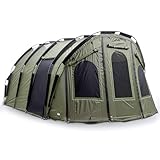 Lucx® Bigfoot Bivvy 4 bis 6 Personen Angelzelt Karpfenzelt 2 3 4 5 6 Mann Anglerzelt Carp Dome...