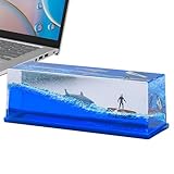 Surfer Drifting Wasserflasche Dekoration, Hai Maritim Fluid Drift, 3D Handwerk Briefbeschwerer Auto...