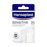 Hansaplast Sensitive Pflaster (20 Strips), hautfreundliche und hypoallergene Wundpflaster mit...