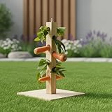 Melko Futterbaum Kaninchen Futterspender 45 cm hoch Nagerbaum Nagetiere Futterstation mit Erdspieß...