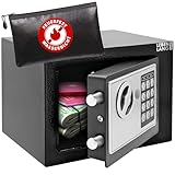 LEBENLANG 5L Safe Tresor für Zuhause - Inkl. Feuerfester Dokumententasche & Notschlüssel I...