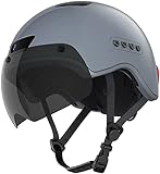Fahrradhelm Bluetooth Smart Helm mit Fahrrekorder und LED-Rücklichtfunktion mit Blinkern Abnehmbare...