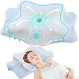 DONAMA Memory Foam Kissen Kopfkissen Nackenkissen ergonomisches Seitenschläferkissen für Seiten,...