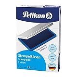 Pelikan 331017 Stempelkissen Nr. 2, getränkt, 7 x 11 cm, blau (Frustfreie Verpackung), 7x11 cm...
