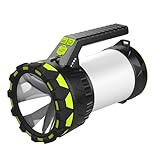 UUE LED Taschenlampe, 650LM Outdoor Handscheinwerfer, 15w, Campinglampe, 3 Modi Dimmfunktion, USB-C...