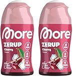 MORE Zerup, Cherry, 65 ml, für bis zu 8 l Fertiggetränk, zuckerfreier Sirup mit echten...