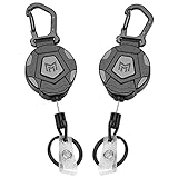 MNGARISTA 2er-Pack einziehbarer Schlüsselanhänger, strapazierfähiger Karabiner-Ausweishalter,...