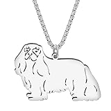 BAMAY Halskette aus Edelstahl mit Anhänger in Form eines Hundes, Rasse, Modeschmuck, Tiere,...