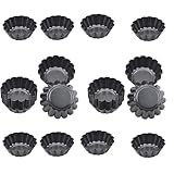 ISTOVO 28 Stück Eierkuchenform, Backförmchen, antihaftbeschichtet, Blumen-Muffinförmchen,...
