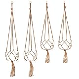 Milai 4pcs Blumenampel zum Aufhängen, Blumen- und Pflanzenhalter mit Schlüsselring für Innen- und...