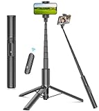 Gahenwo 152,4 cm Handy-Stativ & Selfie-Stick mit Fernbedienung für Handy 10,2 cm - 17,8 cm,...