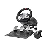 Mars Gaming MWH-RSX, SimRacing-Lenkrad Mit Force Feedback und Doppelmotor, Set mit 3 Pedalen Mit...