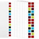 8 Blatt A-Z Index Tabs Selbstklebende Register Alphabet Etiketten Index Tabs Page Markers Tabs Bunte...