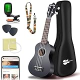 Everjoys Sopran Ukulele Set für Kinder und Erwachsene 21 Zoll Ukulele Starter Kit mit Tasche,...
