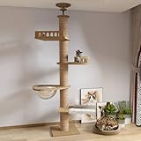 Md Kratzbaum deckenspanner,Raumkapsel,Katzenhängematte, Vollständig mit Sisalseil umwickelt,Breite...