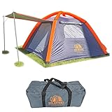 Aufblasbares Campingzelt für 1-3 Personen - 4-Jahreszeiten-Zelt aus wasserdichtem Stoff mit...