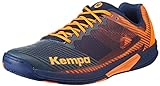 Kempa Herren Wing Handballschuh, Bleu Marine Orange Fluo, 43 EU
