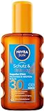NIVEA SUN Schutz & Bräune Sonnenöl Spray LSF 30 (200 ml), Sonnencreme mit Pro-Melanin-Extrakt...
