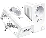 TP-Link Powerline Adapter Set TL-PA7027P KIT(mit Steckdose, 2x Gigabit-Port, Plug&Play, Kompatibel...