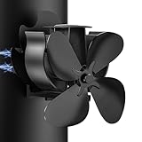 Wopigh Kaminventilator Magnetisch Ofenventilator Ohne Strom, Holzofenventilator Leiser Betrieb,...